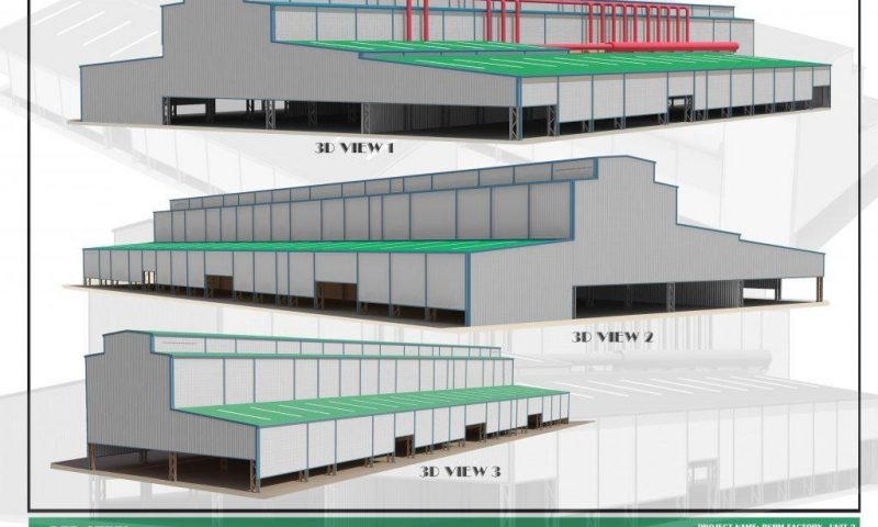 The design of the BANGLADESH - BSRM steel project - made by PEB Steel.