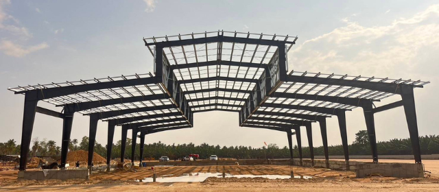 โรงจอดเครื่องบิน โครงสร้างแข็งแรง ติดตั้งเร็วเพียง 10 วัน | Pebsteel TH