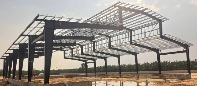 โรงจอดเครื่องบิน โครงสร้างแข็งแรง ติดตั้งเร็วเพียง 10 วัน | Pebsteel TH