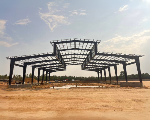 โรงจอดเครื่องบิน โครงสร้างแข็งแรง ติดตั้งเร็วเพียง 10 วัน | Pebsteel TH